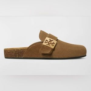 Tory Burch-Mellow Suede Buckle Slide Mules -Size 7.5